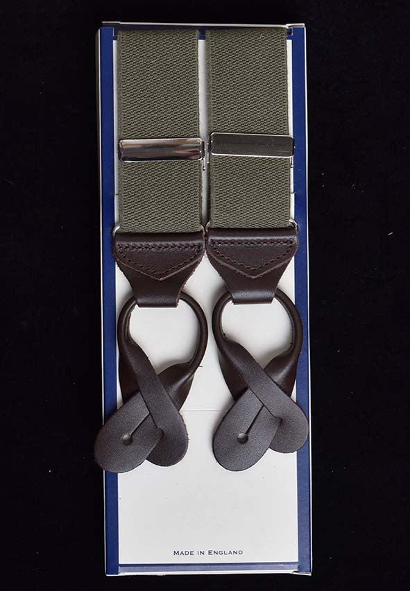 DSI-London Braces 4725 - Luxury 38mm Button Braces with Leather End