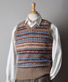 Autumn Field Wool Fair Isle Slipover (KN132) - Front