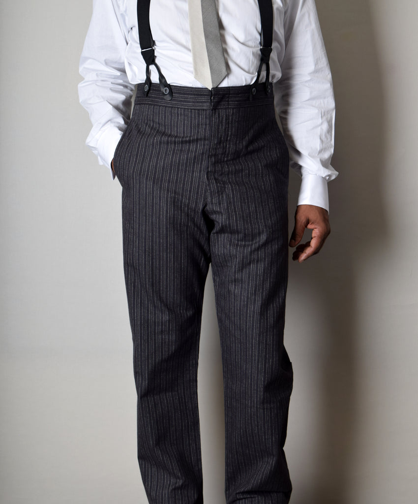 Western Stripe Fishtail Back Trousers (TR1200) - Front