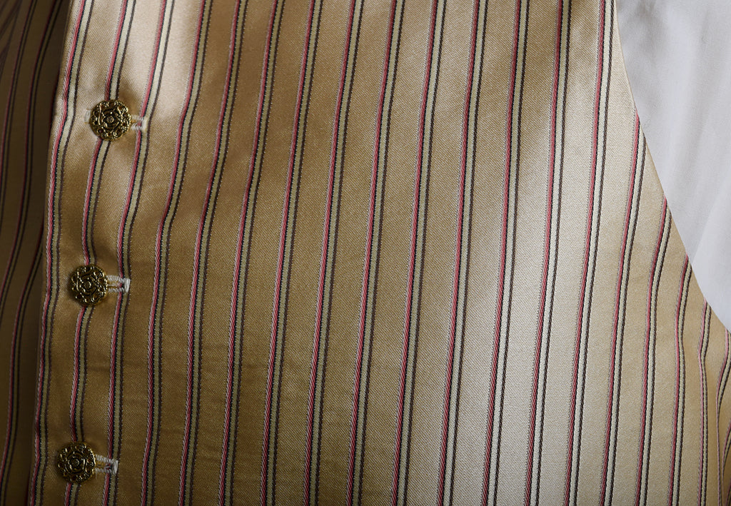 Limited Edition Regency Stripe Waistcoat (WC1820U) - Cream