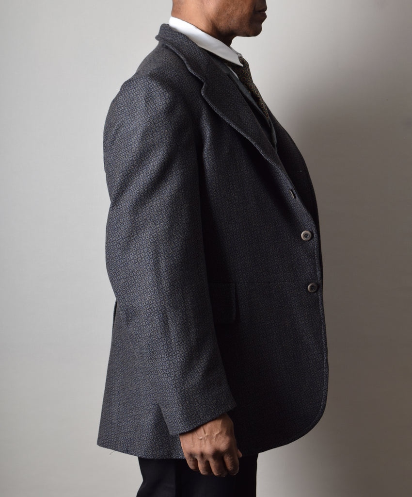 Black/Grey Fossil Late Victorian Coat (JA1880-502) - Side