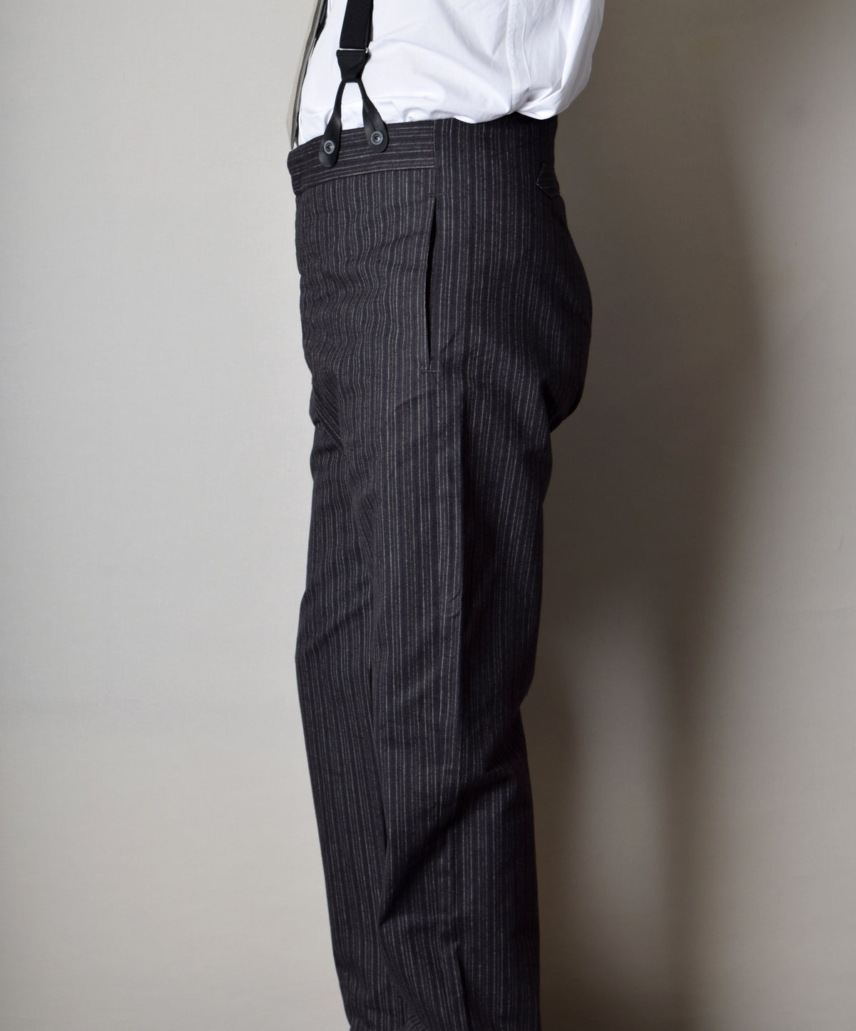 Western Stripe Fishtail Back Trousers (TR1200) - Side