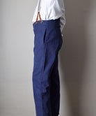 Washed Blue Cotton Drill Fishtail Back Work Trousers (TR100)