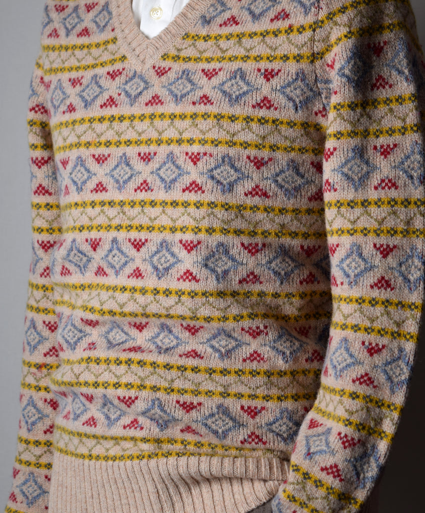 Peter Wool Fair Isle Jumper (KN171) - Detail