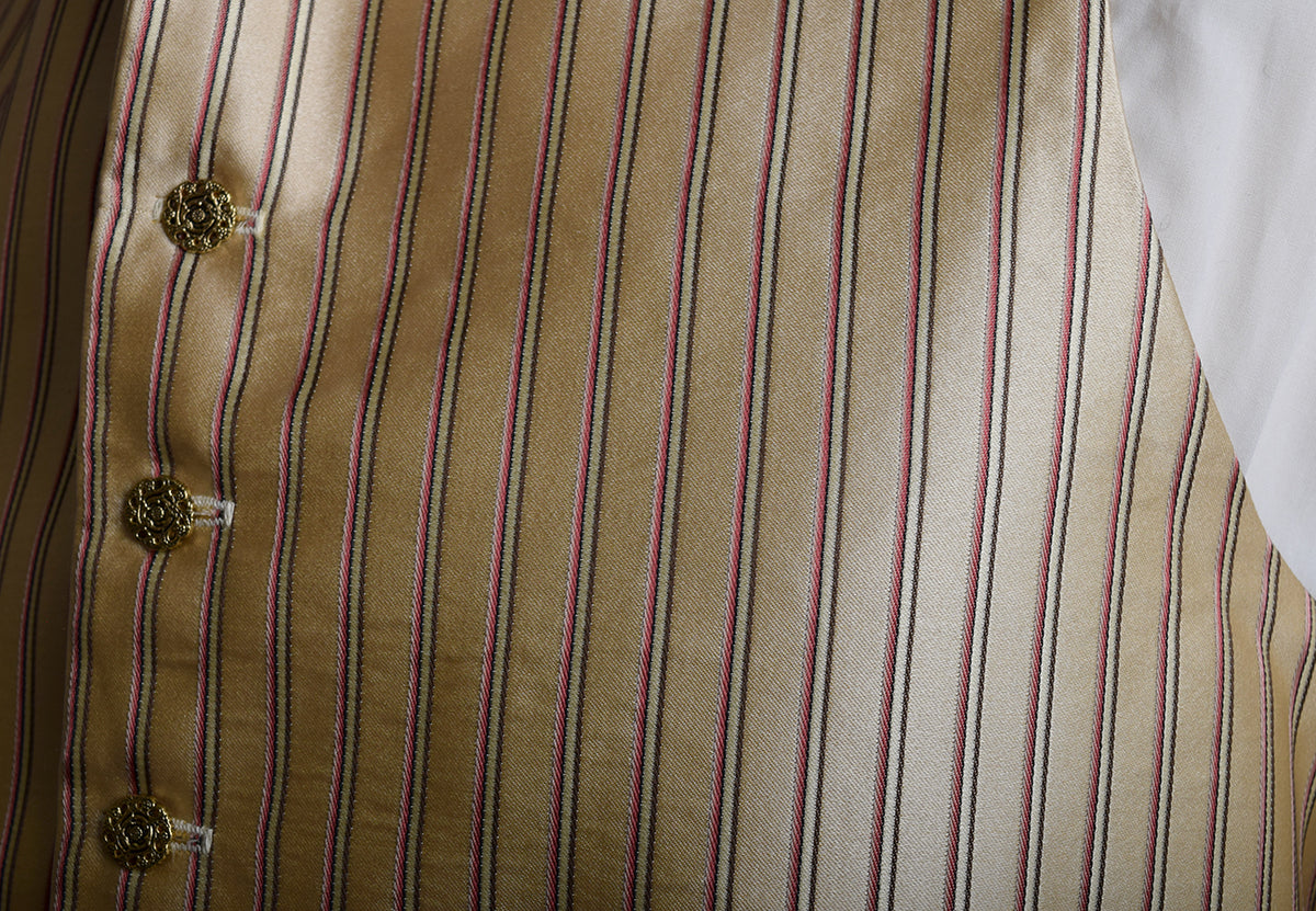 Limited Edition Gold/Wine Regency Stripe Waistcoat (WC1820U-GW)