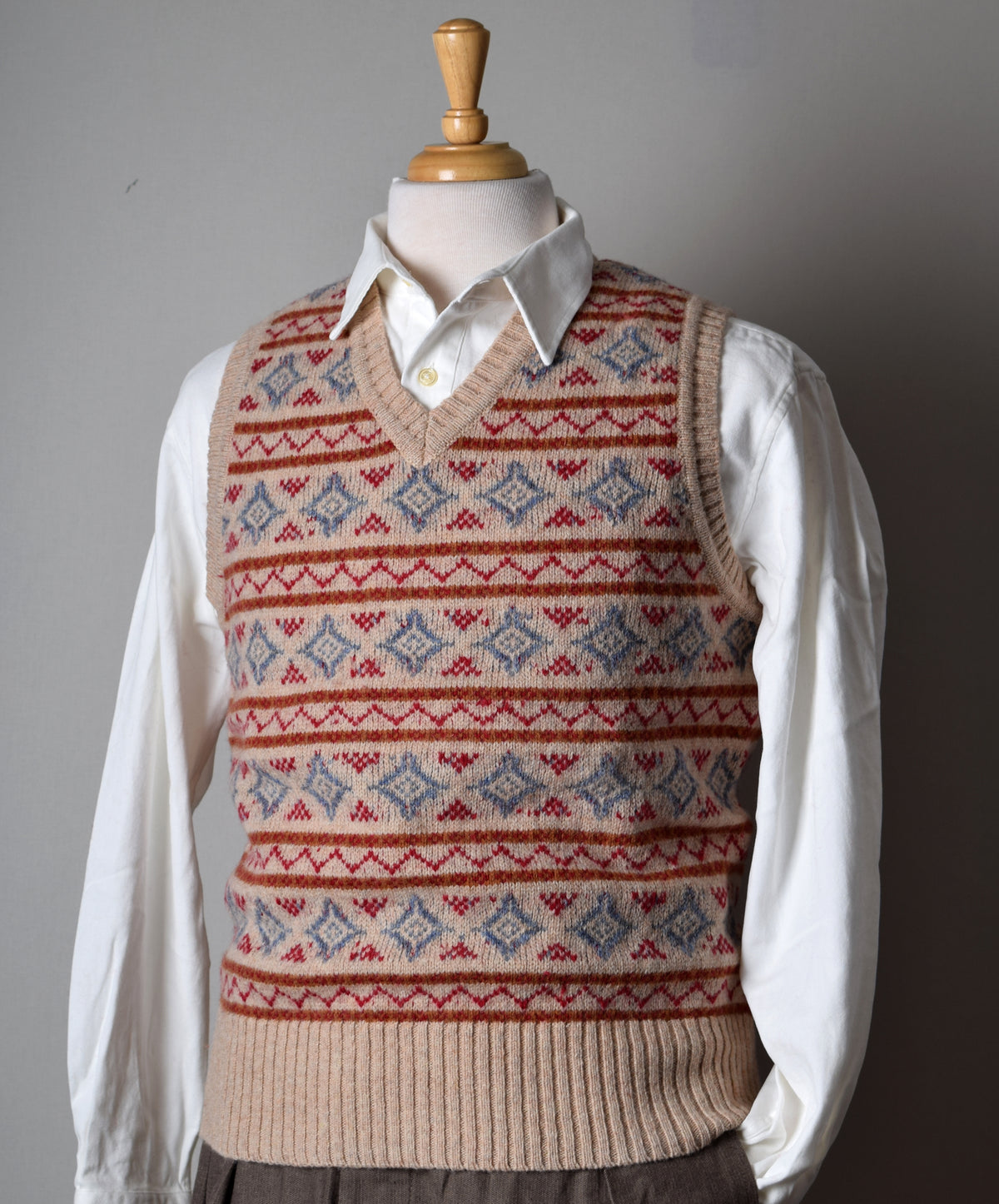 Sammy Wool Fair Isle Slipover (KN134) - Front