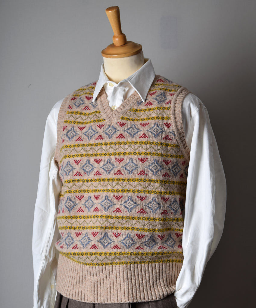 Peter Wool Fair Isle Slipover (KN133) - Front
