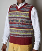 Flame Wool Fair Isle Slipover (KN130) - Front 2