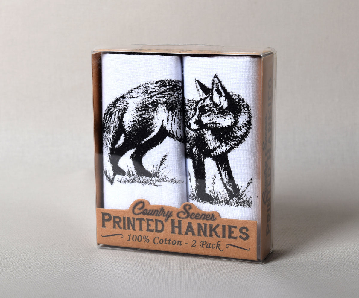 Vintage Printed Handkerchief (HA001) - Fox