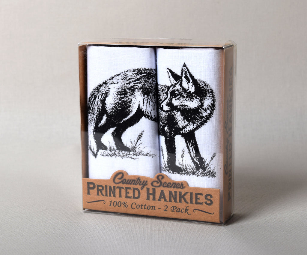 Vintage Printed Handkerchief (HA001) - Fox