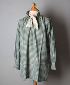 Green Check Linen Cotton C18th Sailor's Shirt (SH120CB)