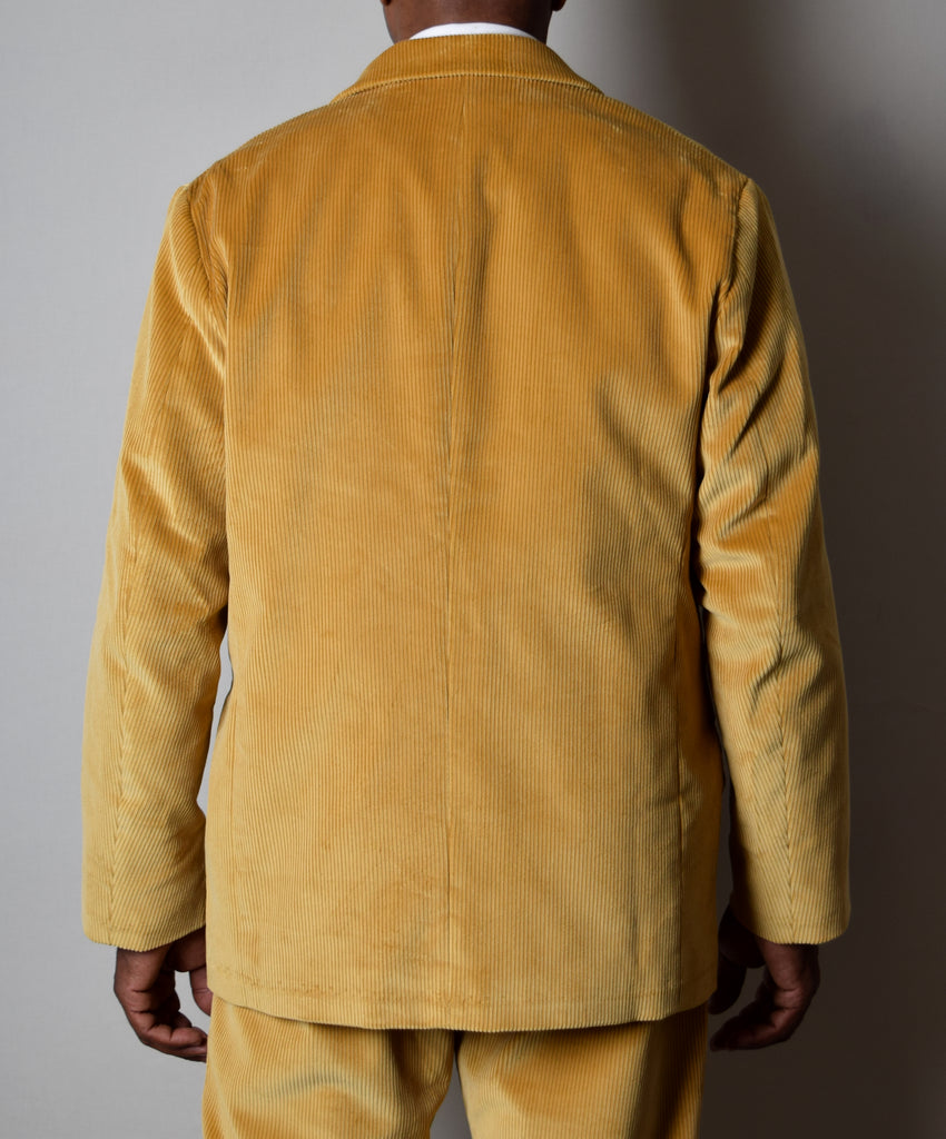 Gold Corduroy Informal Lined C20th Jacket (JA1920-G) - Back