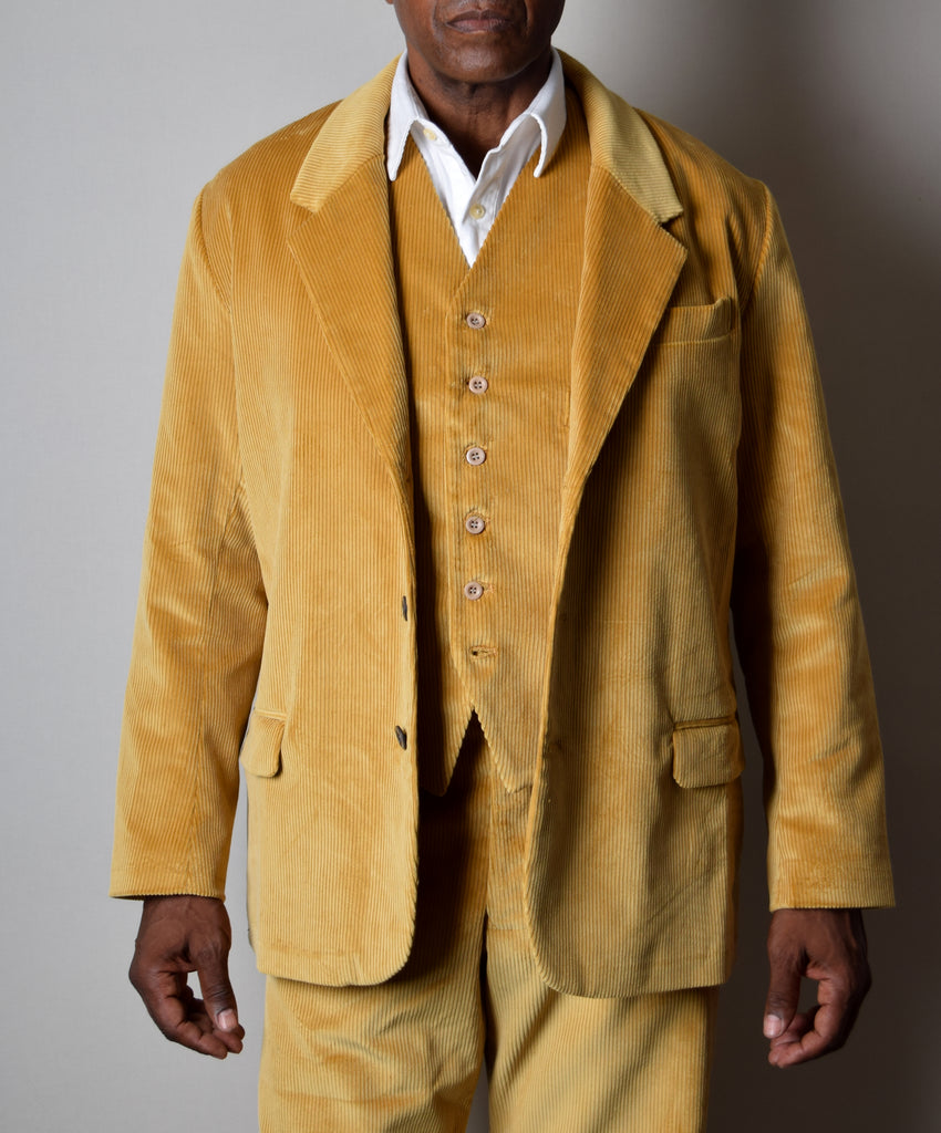 Gold Corduroy Informal Lined C20th Jacket (JA1920-G) - Front 2