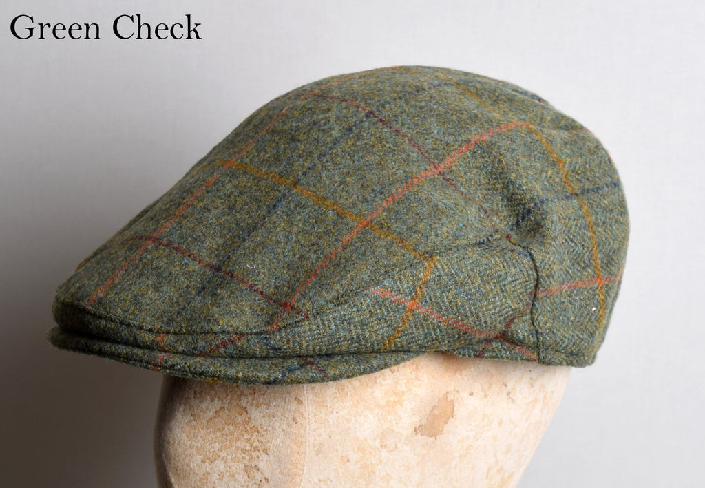 Traditional Flat Cap (HA150) - Green Check