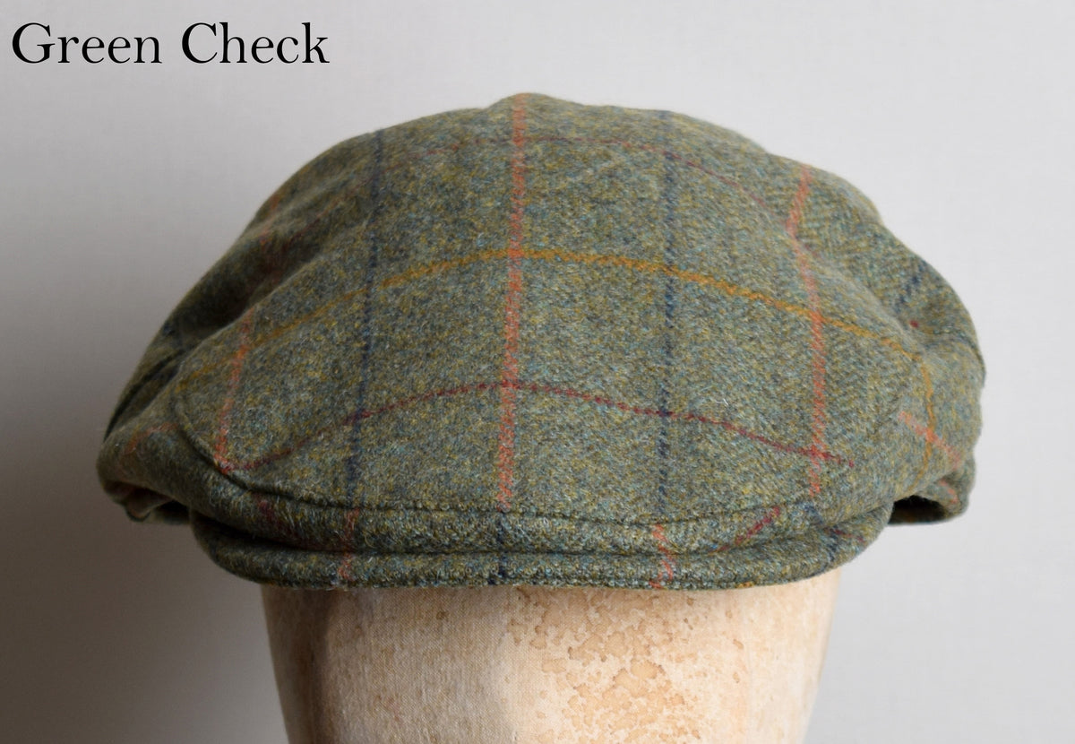 Traditional Flat Cap (HA150) - Green Check
