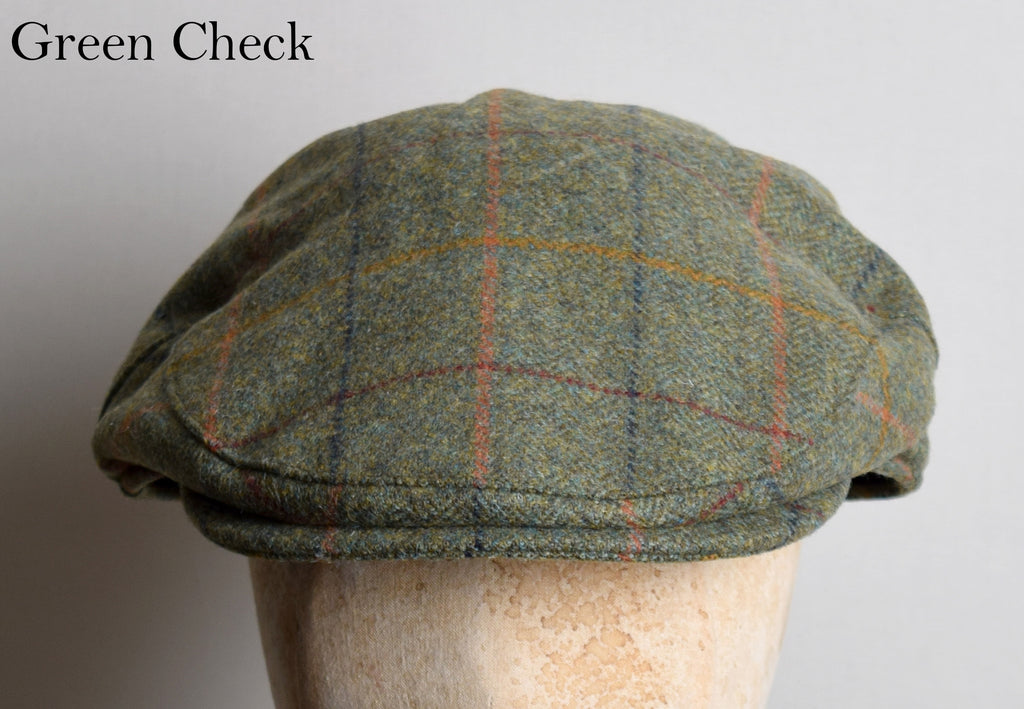 Traditional Flat Cap (HA150) - Green Check