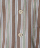 Traditional Darcy Clothing Branded Cotton Stripe Pyjamas (NW480) - Green Brown