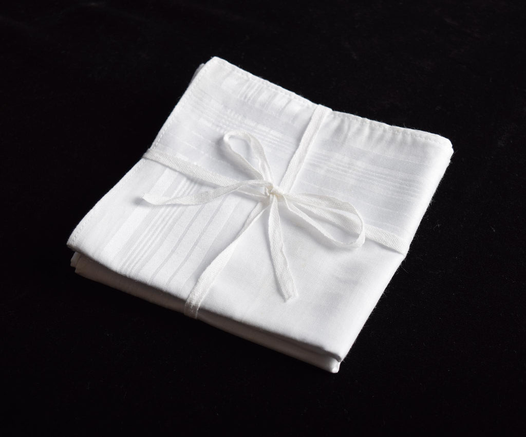 Extra Large Cotton Pocket Handkerchief in White (HA103)
