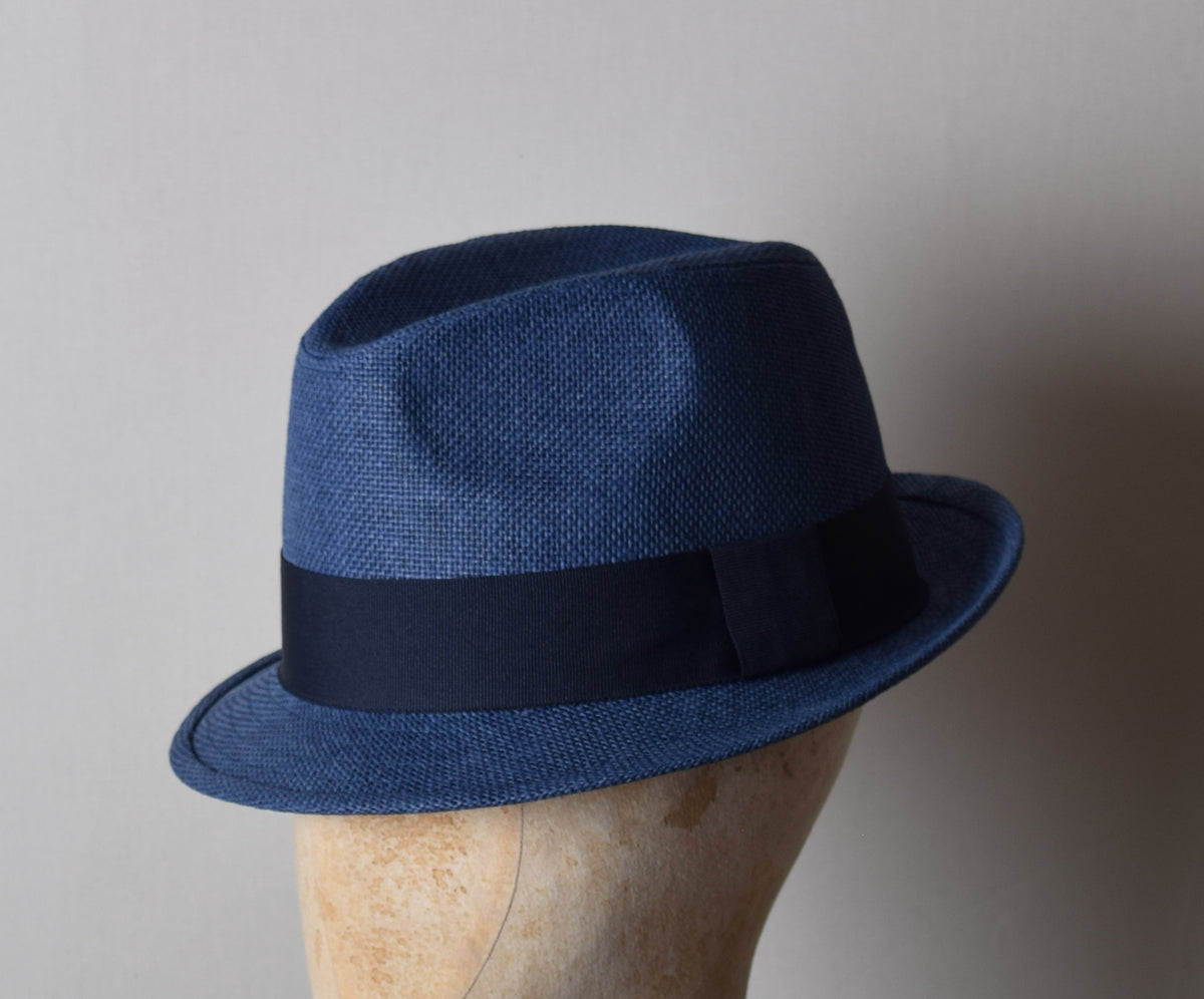 Paperstraw Trilby (HA337) - Navy angle