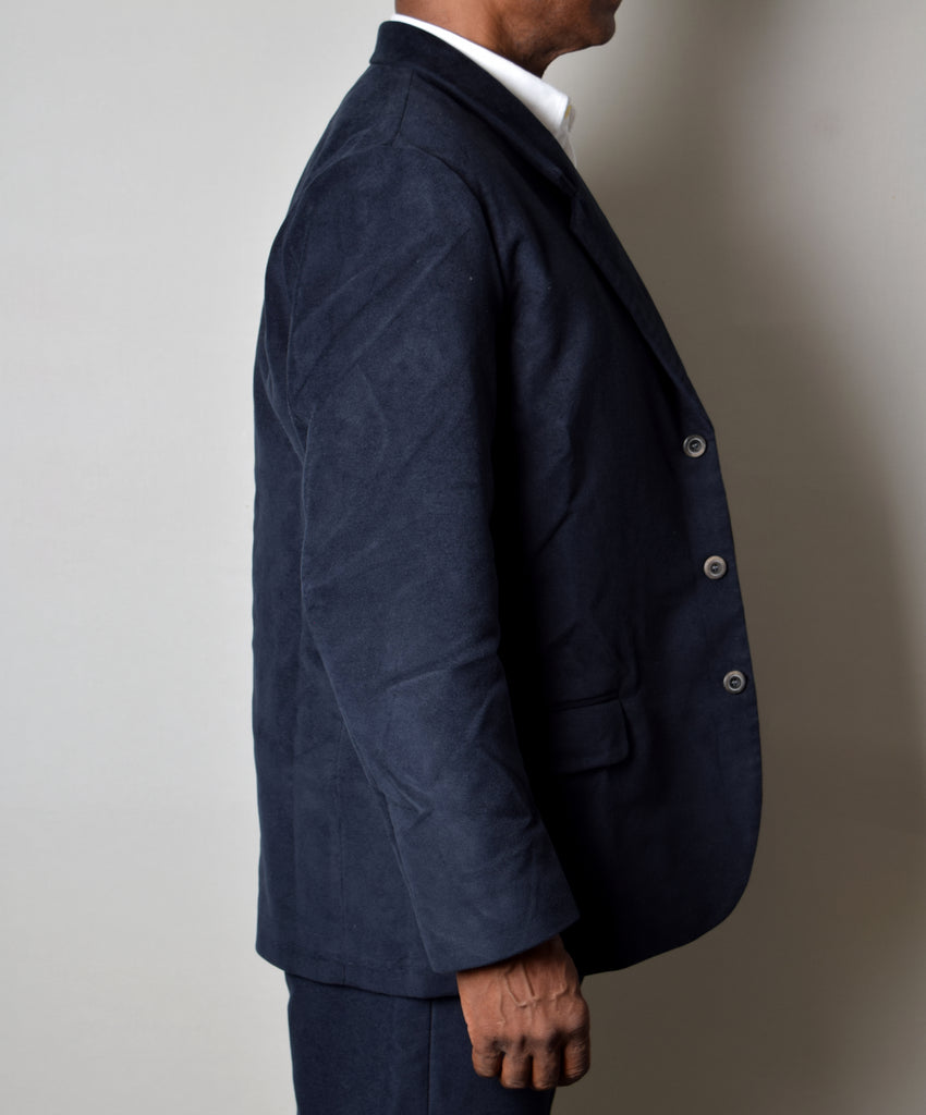 Navy Moleskin Informal Lined C20th Jacket (JA1920-N) - Side 1