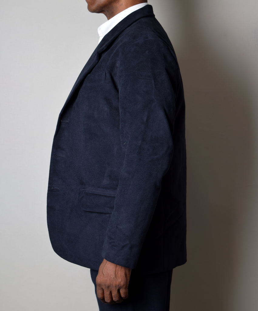 Navy Moleskin Informal Lined C20th Jacket (JA1920-N) - Side 2