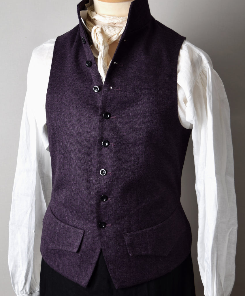Aubergine Herringbone