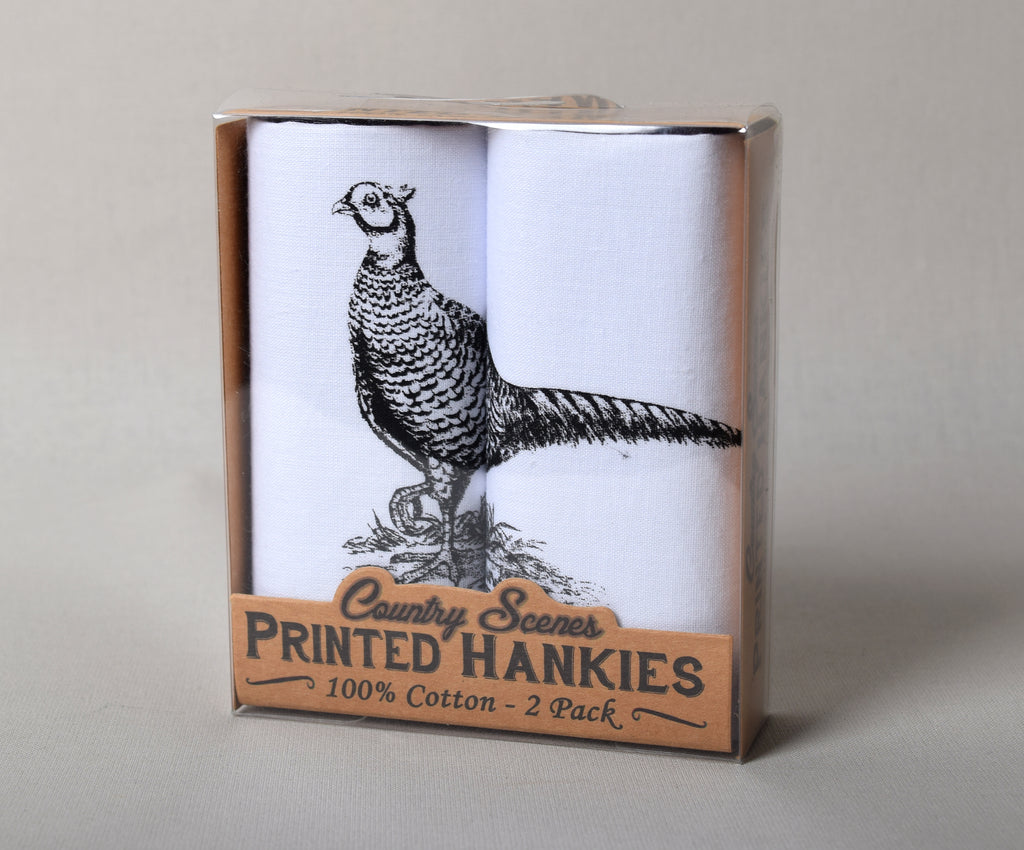 Vintage Printed Handkerchief (HA001) - Pheasant