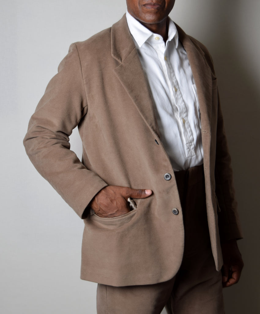 Putty Moleskin Informal Lined C20th Jacket (JA1920-P) - Front 4