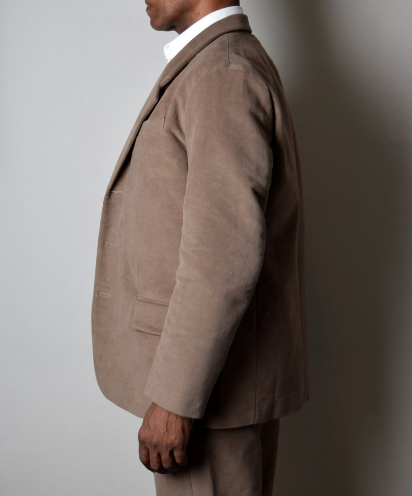 Putty Moleskin Informal Lined C20th Jacket (JA1920-P) - Side 2