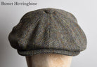 Harris Tweed Traditional Eight Piece Cap (HA154) - Russet Herringbone