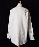 Linen / Cotton Stripe Grandad Work Shirt - Collar Attached (SH2210NP)