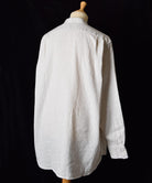 Linen / Cotton Stripe Grandad Work Shirt - Collar Attached (SH2210NP)