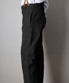 Black Washed Cotton Drill Fishtail Back Work Trousers (TR101)