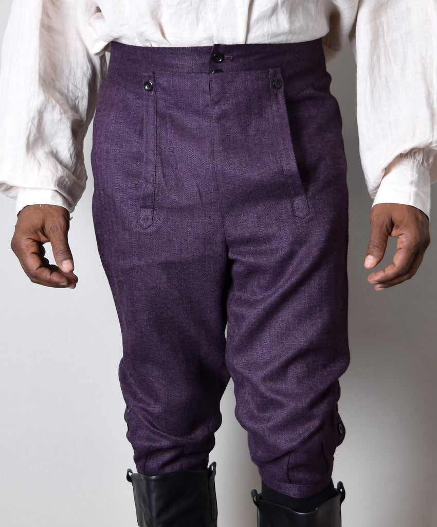 Aubergine Herringbone