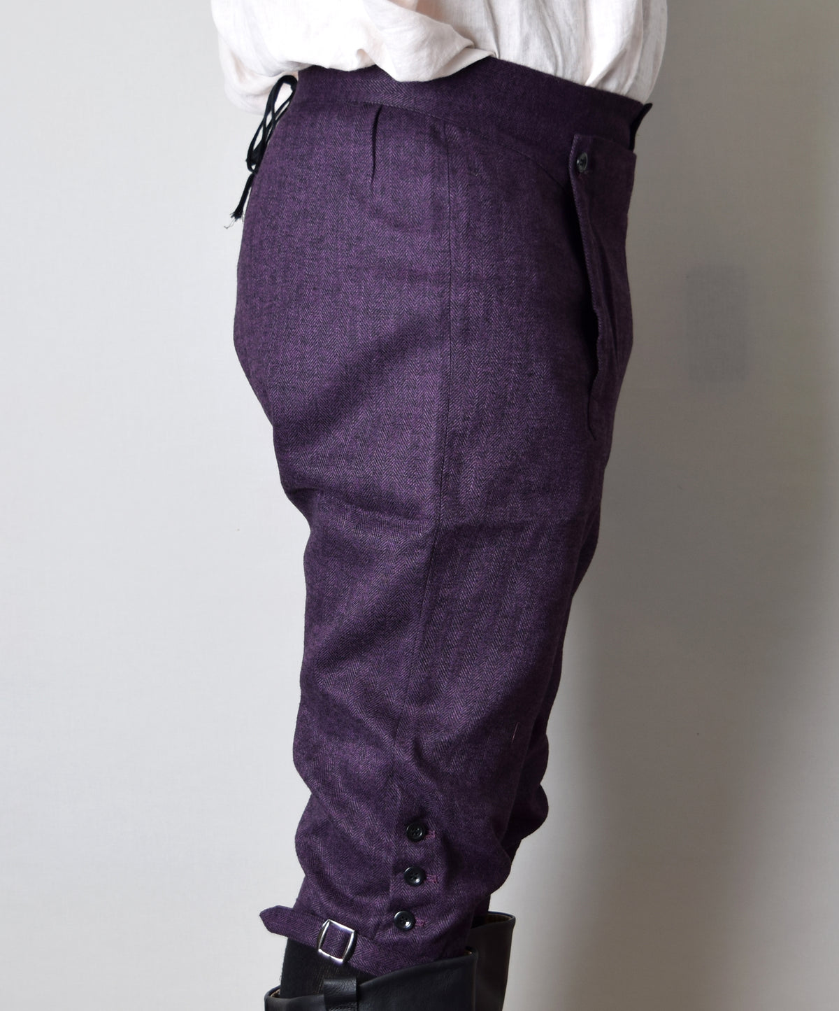 Aubergine Herringbone