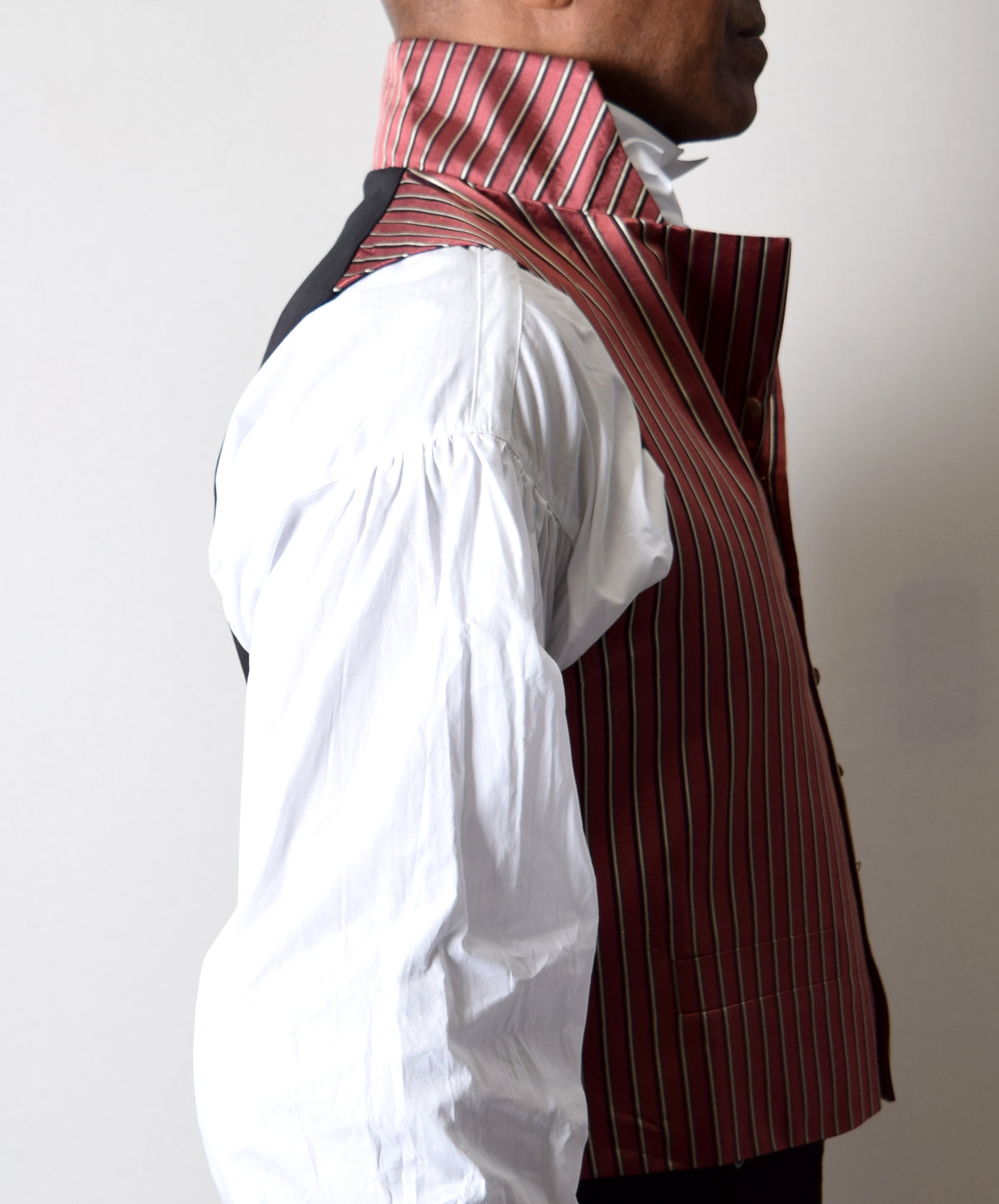 Limited Edition Red/Ivory Regency Stripe Waistcoat (WC1820U-RI)