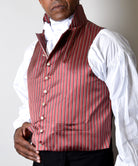 Limited Edition Red/Ivory Regency Stripe Waistcoat (WC1820U-RI)