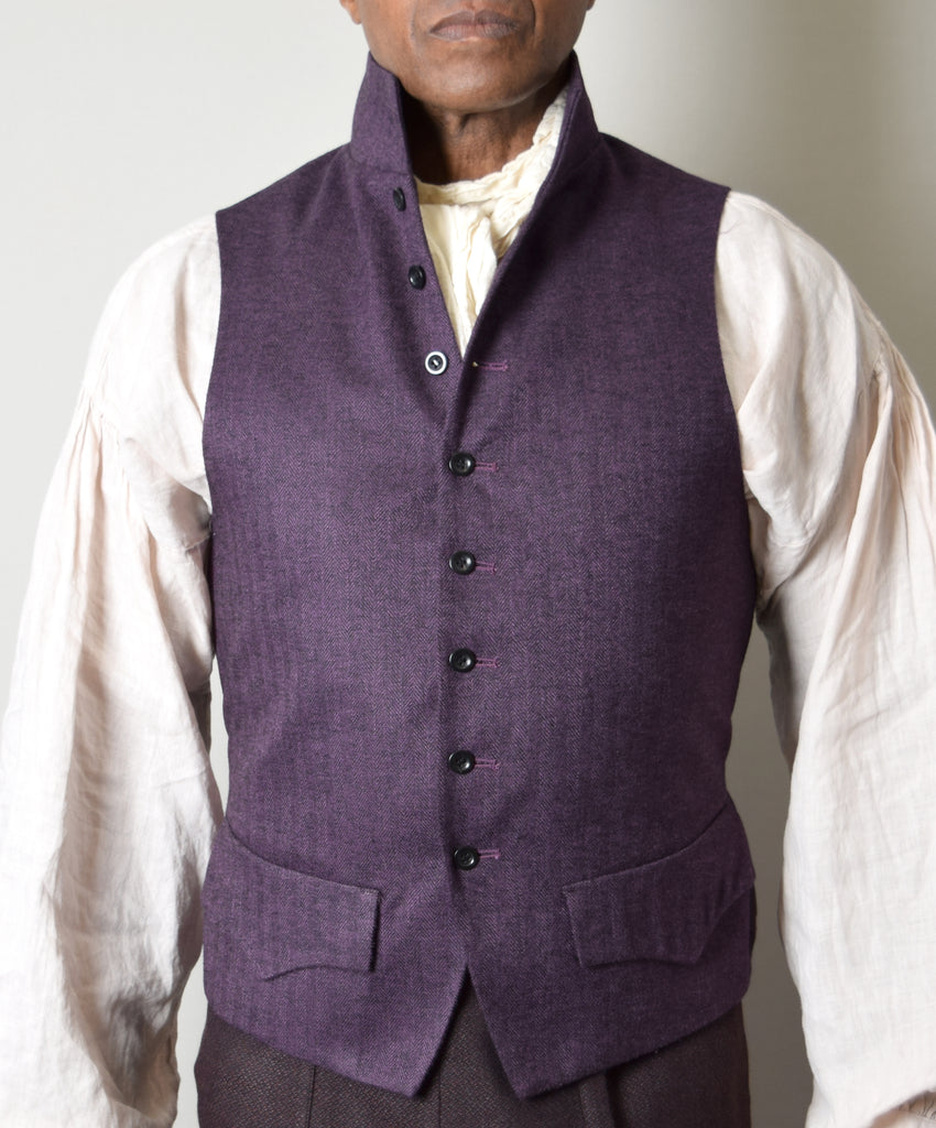 Aubergine Herringbone