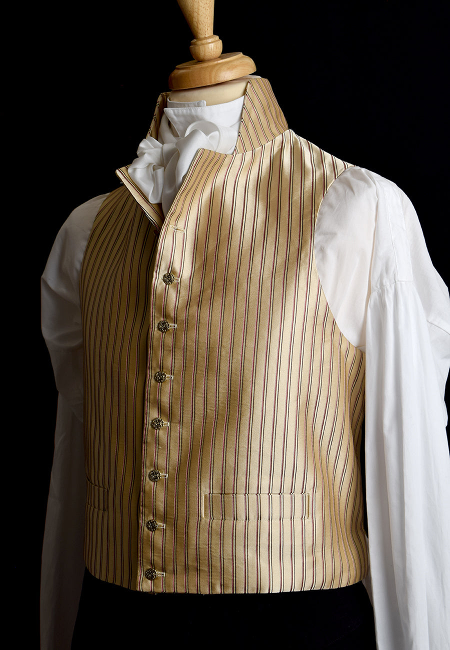 Limited Edition Gold/Wine Regency Stripe Waistcoat (WC1820U-GW)