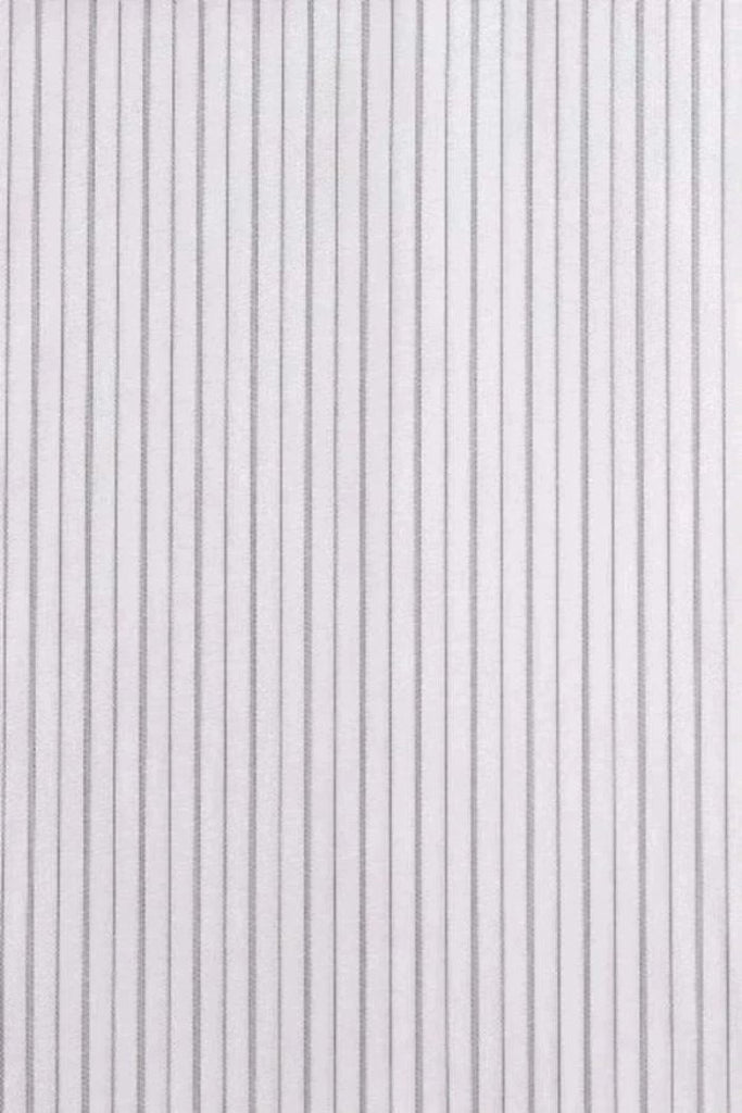 Replica Striped Fabric Neckband Tunic Shirt with Separate Collar (SH185) - Colour 60 - Black, Grey & White Stripe
