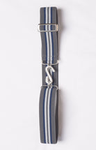 Elasticated Snake Belts (BR750) Grey/White/Navy Stripe
