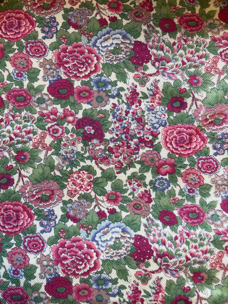 'Elysian' Pink and Green Liberty Elysian Jubilee Fabric (FD-LIB-112) REMNANT