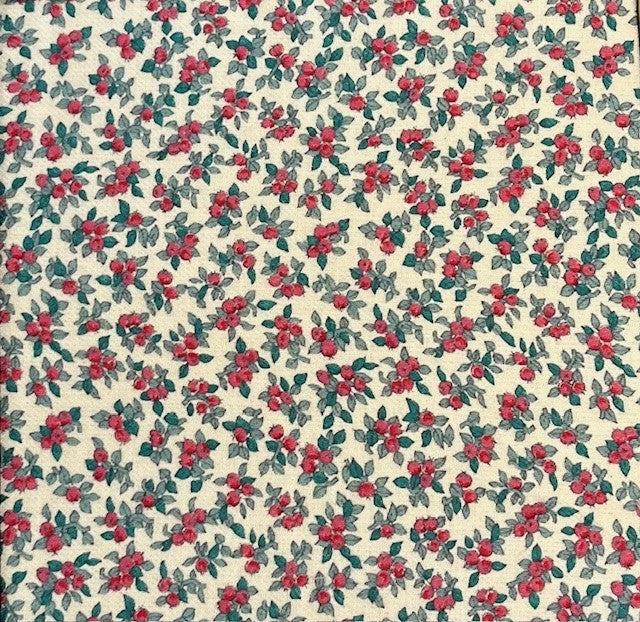 Green and Red Sprig Liberty Jubilee Fabric (FD-LIB-008)