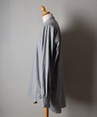Bib Front Herringbone Neckband Shirt (SH160H) - Grey
