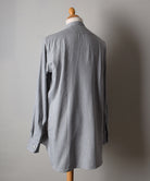 Bib Front Herringbone Neckband Shirt (SH160H) - Grey