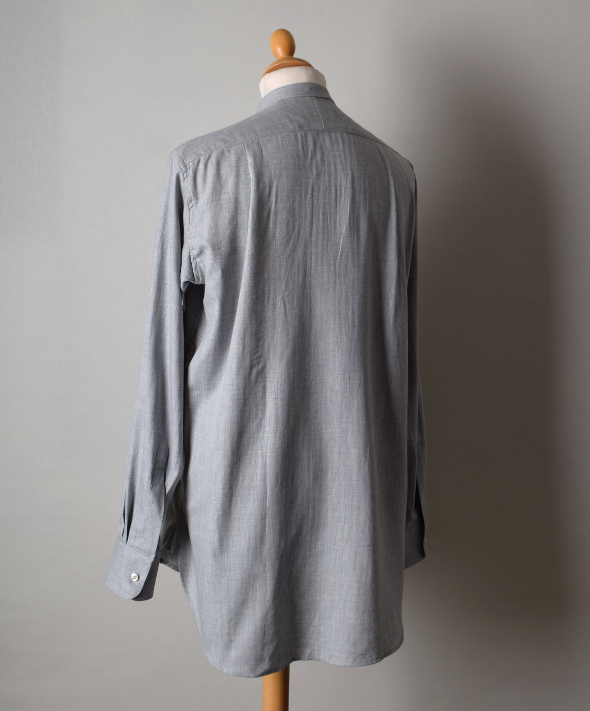 Bib Front Herringbone Neckband Shirt (SH160H) - Grey