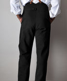Black Washed Cotton Drill Fishtail Back Work Trousers (TR101)