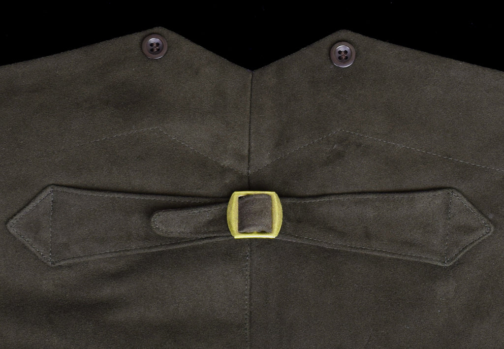 Cotton Moleskin High Waist Trousers (TR700) - Walnut Brown