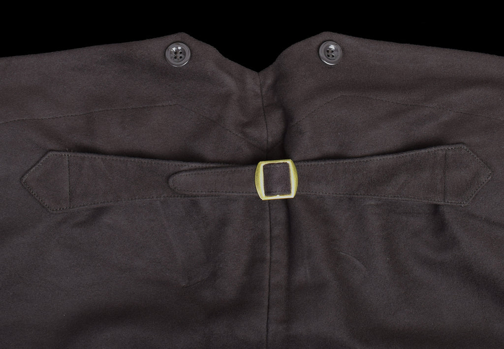 Cotton Moleskin High Waist Trousers (TR700) - Chocolate Brown