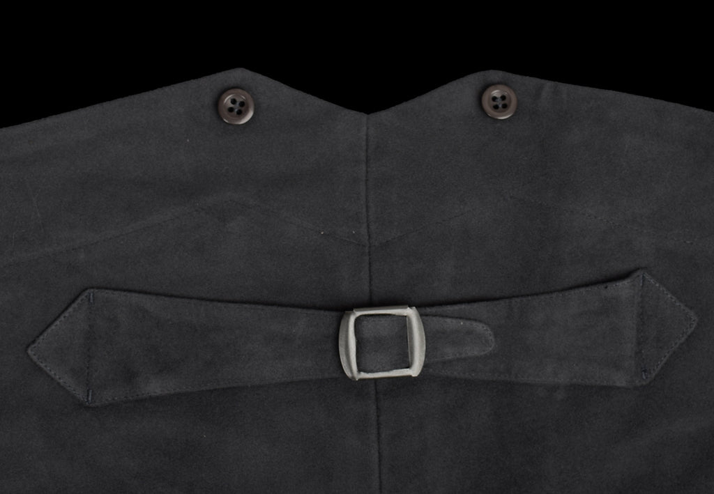Cotton Moleskin High Waist Trousers (TR700) - Grey